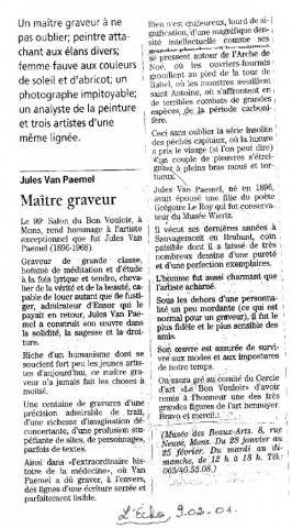 cercle artistique, art, artistique, dessin, peinture, sculpture, gravure, exposition, Mons, Hainaut, Belgique