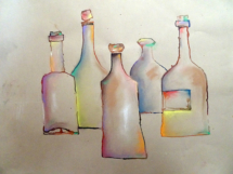 Ghislaine Rectem / Ivresse - encre et pastel - 73x52 cm