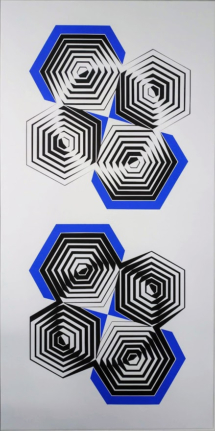 John Erculisse / Phexran - acrylique sur toile - 180x90 cm