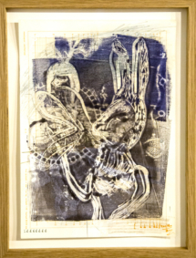 Raluca Petricel / Conversation - monotype et encre sure parier - 30x40cm