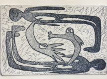 « Tête de Lino » François Maque/ Lutte au sommeil 2- eau forte - 11x16 cm